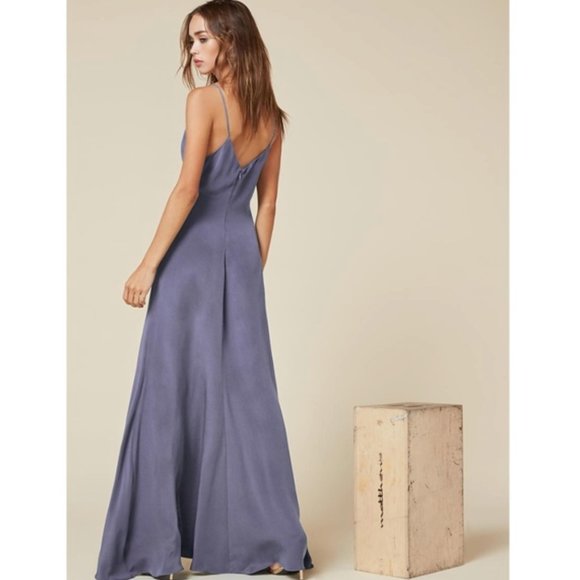 Reformation Cabot Front Slit Dress In Natural BNWT XS - Picture 2 of 8